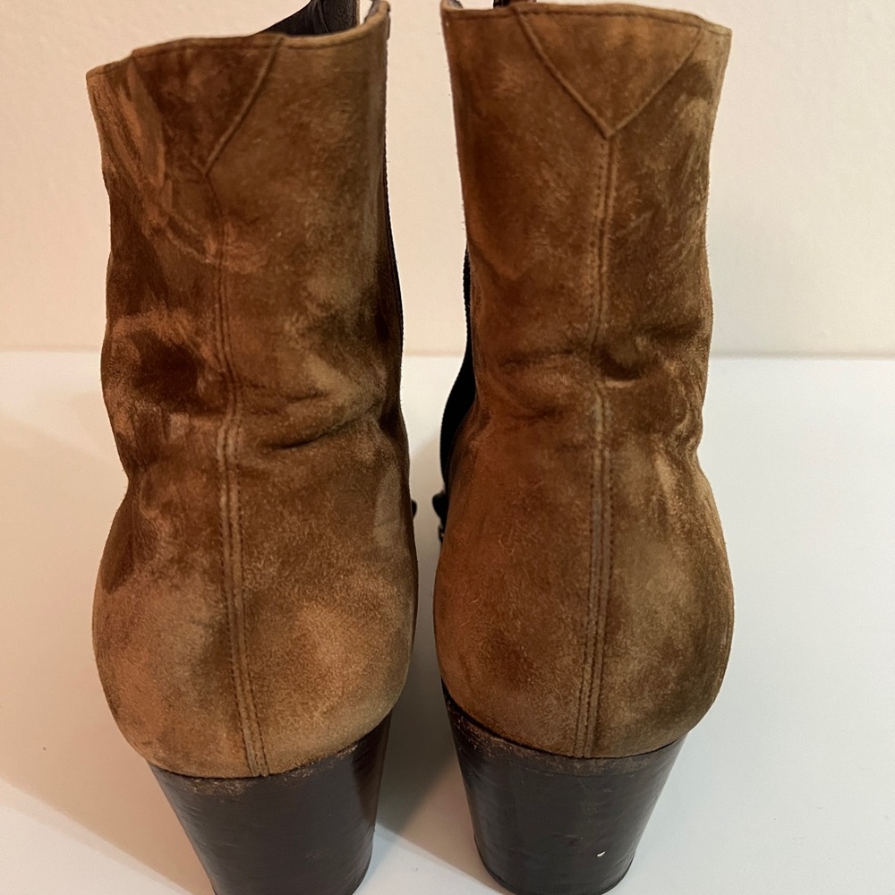 Saint Laurent Paris 'Wyatt' Zip Boots Size 41 euro in Brown Suede - Picture 7 of 7